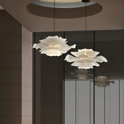 Lotus Hanglamp Wit Acryl Bloemblaadjes Nordic Design Modern Interieur Eettafel Woonkamer Scandinavisch Minimalistisch