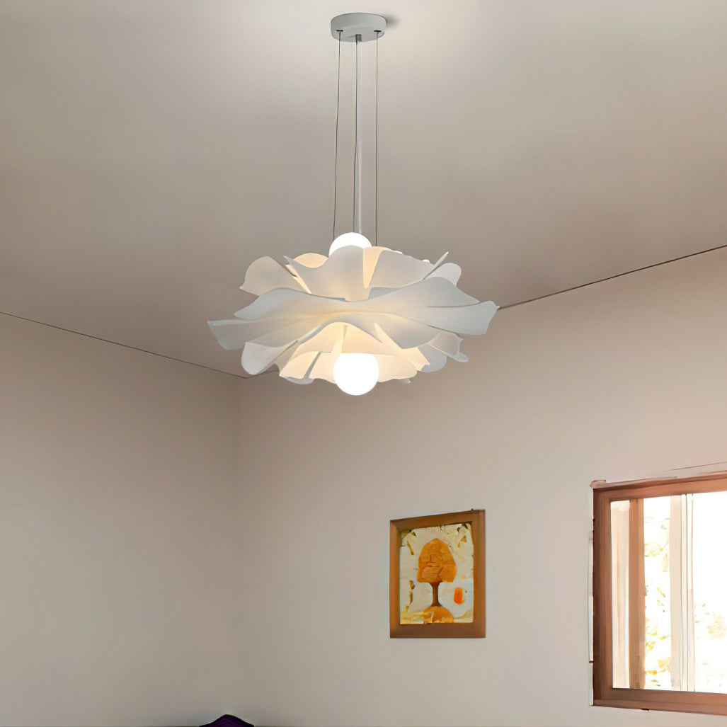 Lotus Hanglamp Wit Acryl Bloemblaadjes Nordic Design Modern Interieur Eettafel Woonkamer Scandinavisch Minimalistisch