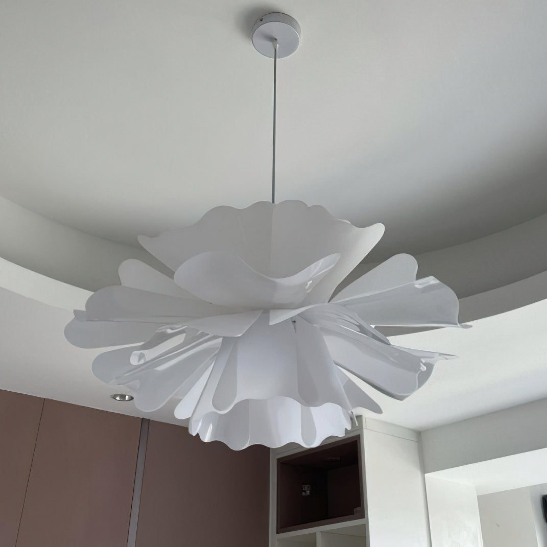 Lotus Hanglamp Wit Acryl Bloemblaadjes Nordic Design Modern Interieur Eettafel Woonkamer Scandinavisch Minimalistisch