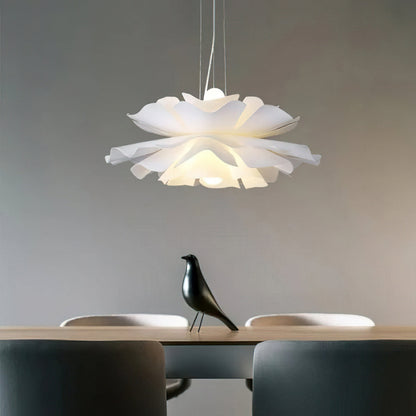 Lotus Hanglamp Wit Acryl Bloemblaadjes Nordic Design Modern Interieur Eettafel Woonkamer Scandinavisch Minimalistisch