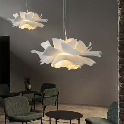 Lotus Hanglamp Wit Acryl Bloemblaadjes Nordic Design Modern Interieur Eettafel Woonkamer Scandinavisch Minimalistisch