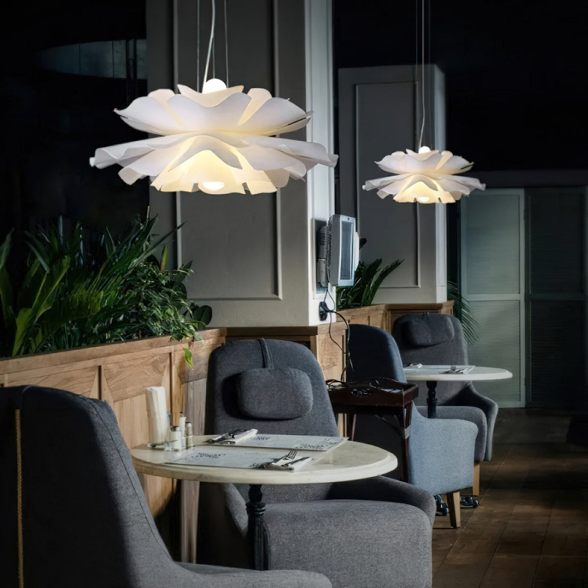 Lotus Hanglamp Wit Acryl Bloemblaadjes Nordic Design Modern Interieur Eettafel Woonkamer Scandinavisch Minimalistisch
