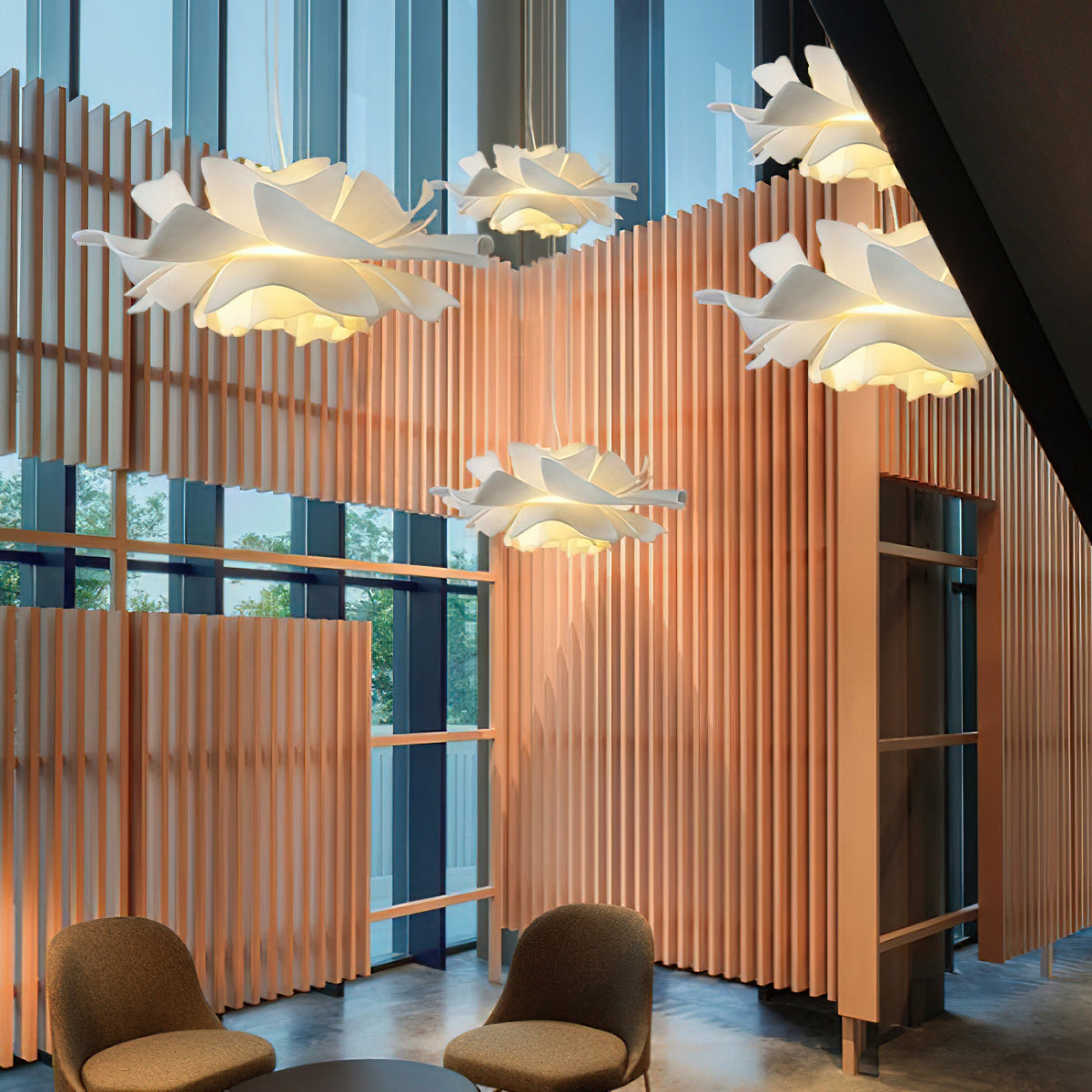 Lotus Hanglamp Wit Acryl Bloemblaadjes Nordic Design Modern Interieur Eettafel Woonkamer Scandinavisch Minimalistisch