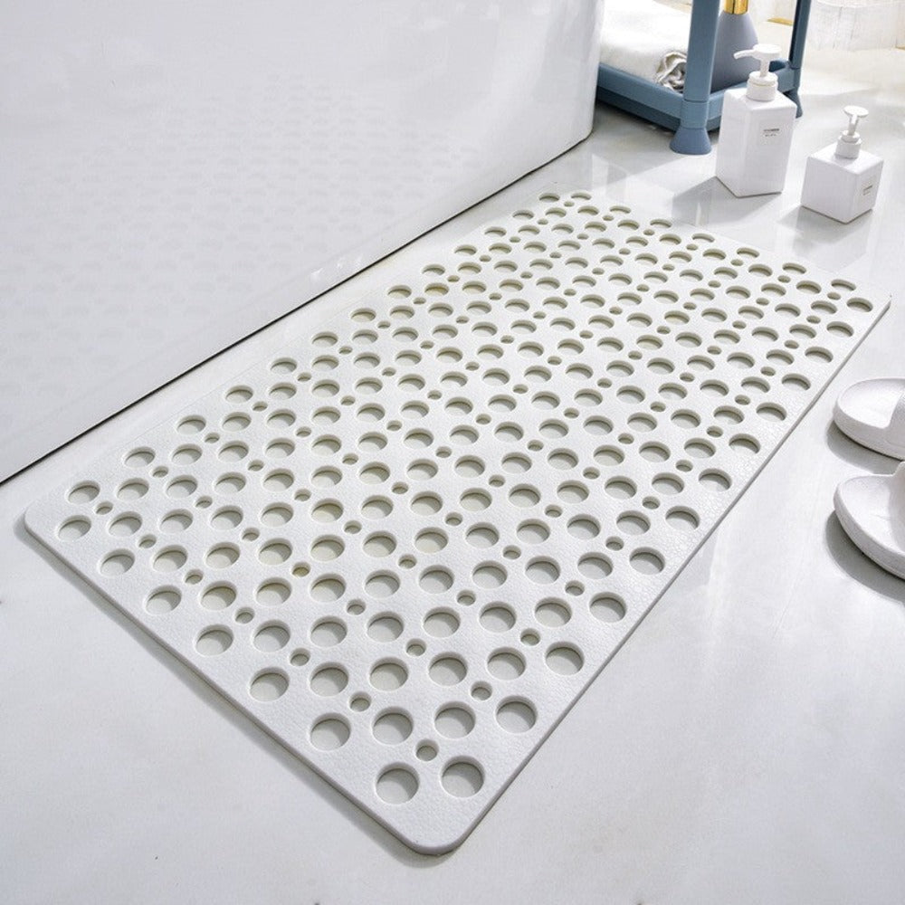 Douchemat Antislip PVC Grijs Badkamer Veilig Douche Badmat Met Afwateringsgaten Sneldrogend Schimmelbestendig Vloermat Douchecabine