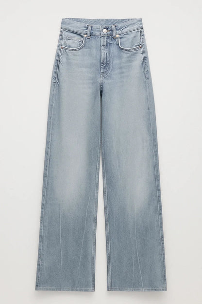 Dames Jeans Wijd met Hoge Taille Comfortabel - StudioMarella