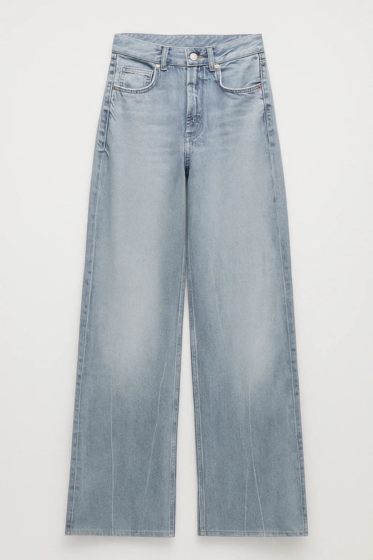 Dames Jeans Wijd met Hoge Taille Comfortabel - StudioMarella