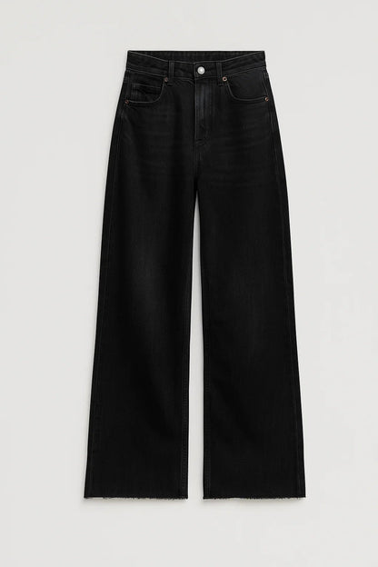 Dames Jeans Wijd met Hoge Taille Comfortabel
