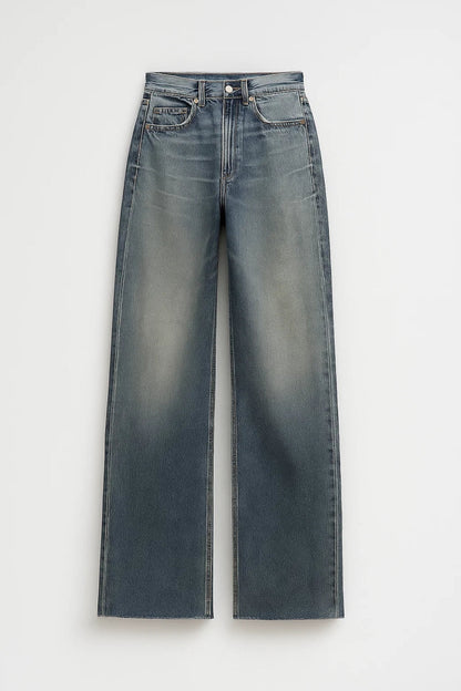 Dames Jeans Wijd met Hoge Taille Comfortabel