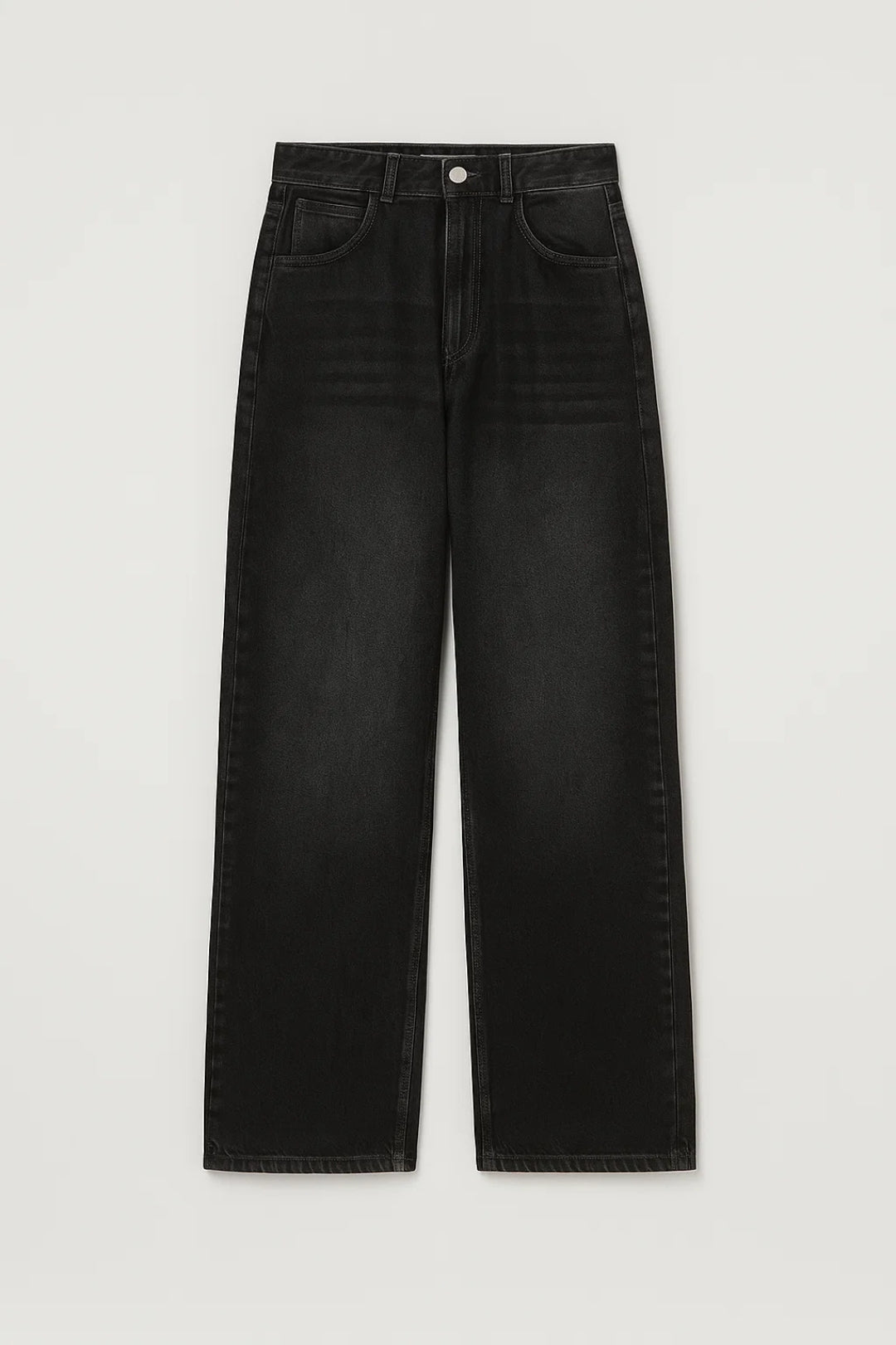 Hoge Taille Wide Leg Jeans Losse Pijpen Comfortabele Pasvorm