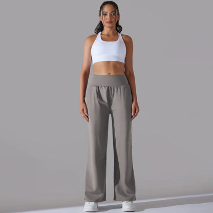 Comfortabele Lounge Broek Wide Leg Zittend Dagelijks