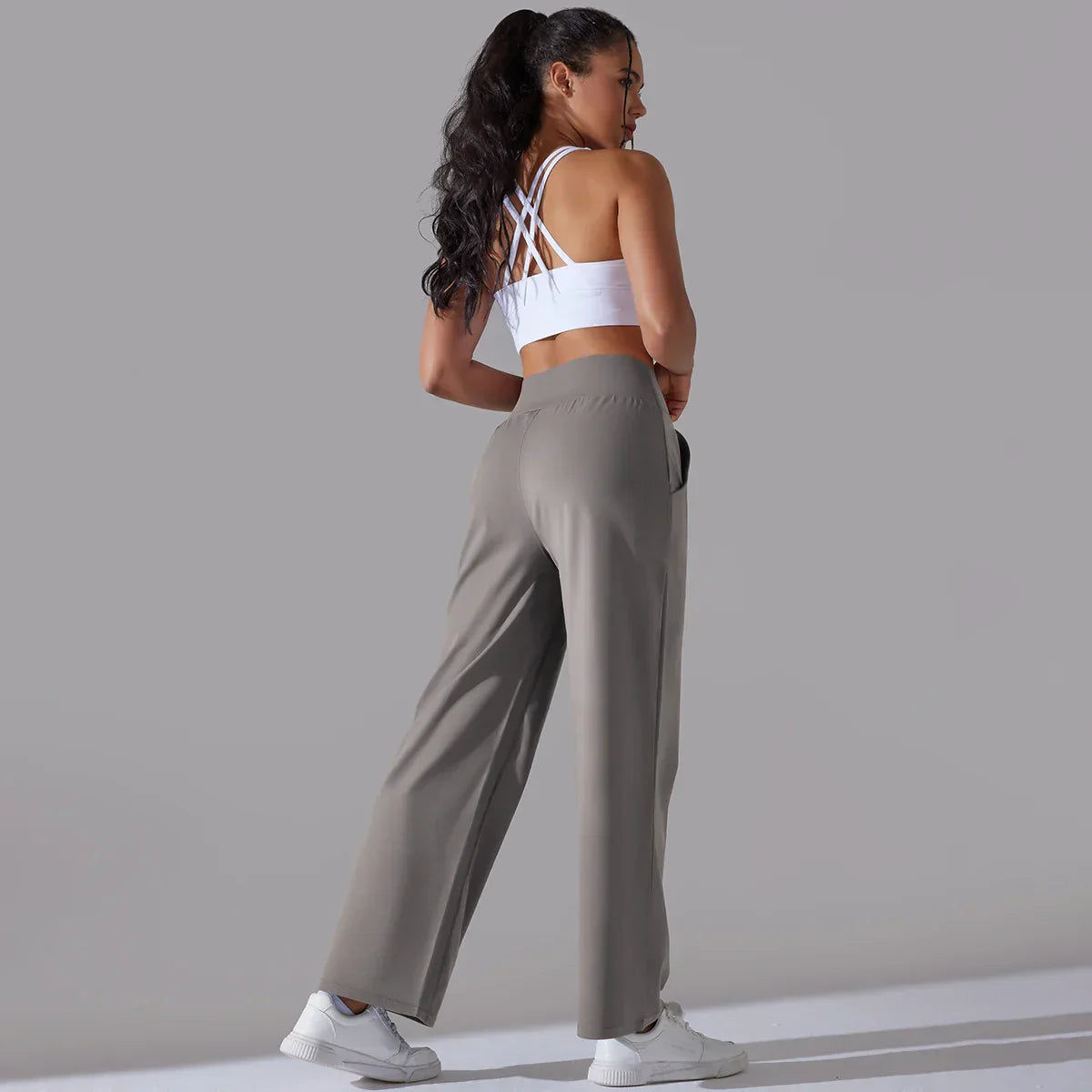Comfortabele Lounge Broek Wide Leg Zittend Dagelijks