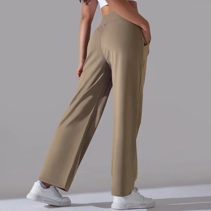 Comfortabele Lounge Broek Wide Leg Zittend Dagelijks
