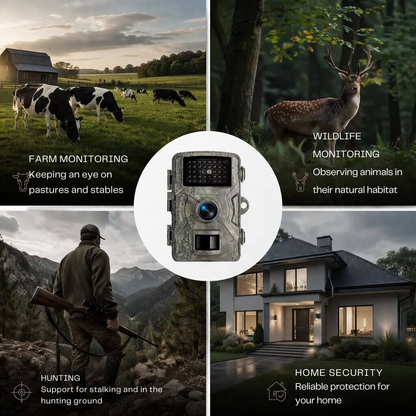 Wildcamera met Bewegingssensor en Nachtzicht voor Buitenobservatie