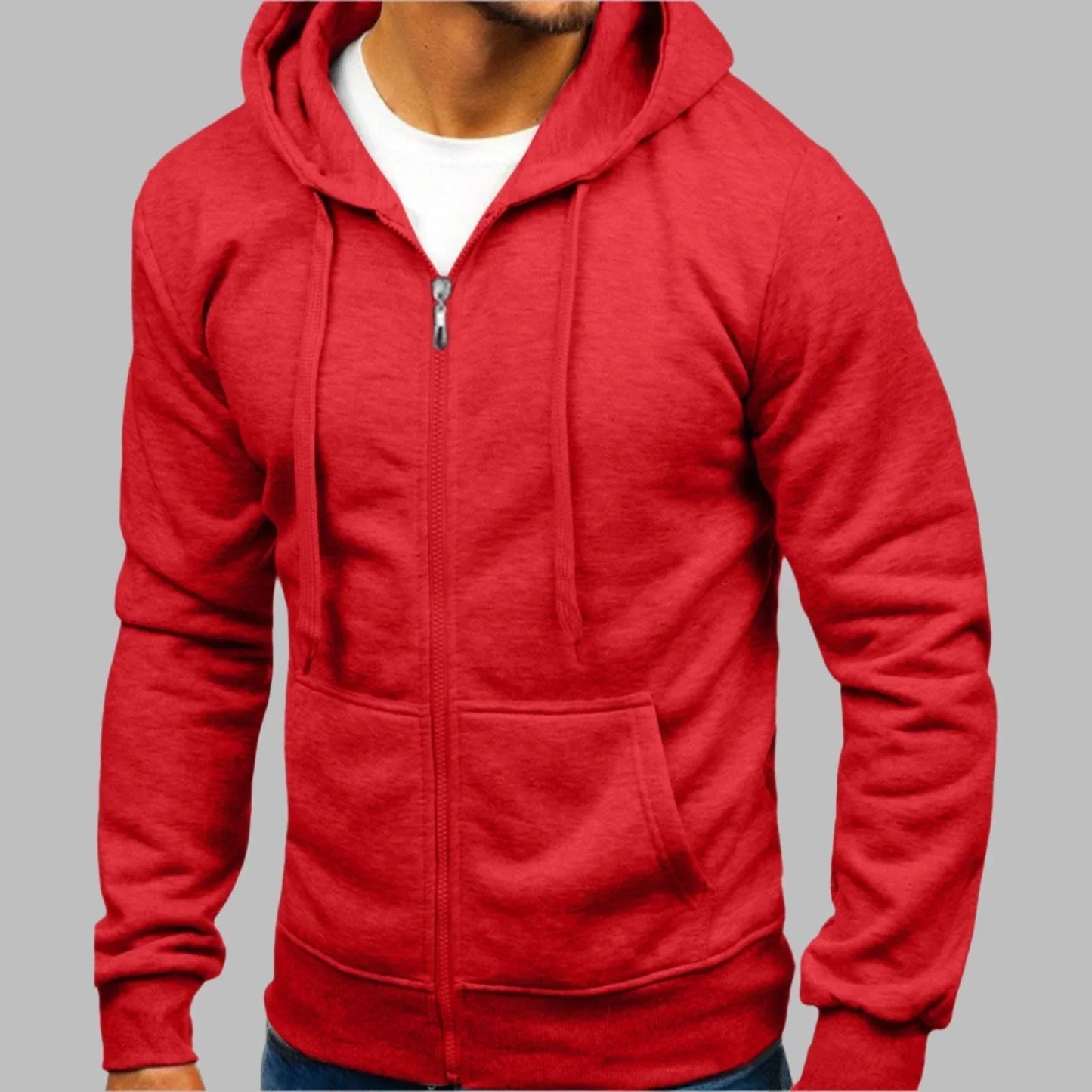 Heren Hoodie Comfortabel met Ritssluiting Casual Stijl - StudioMarella
