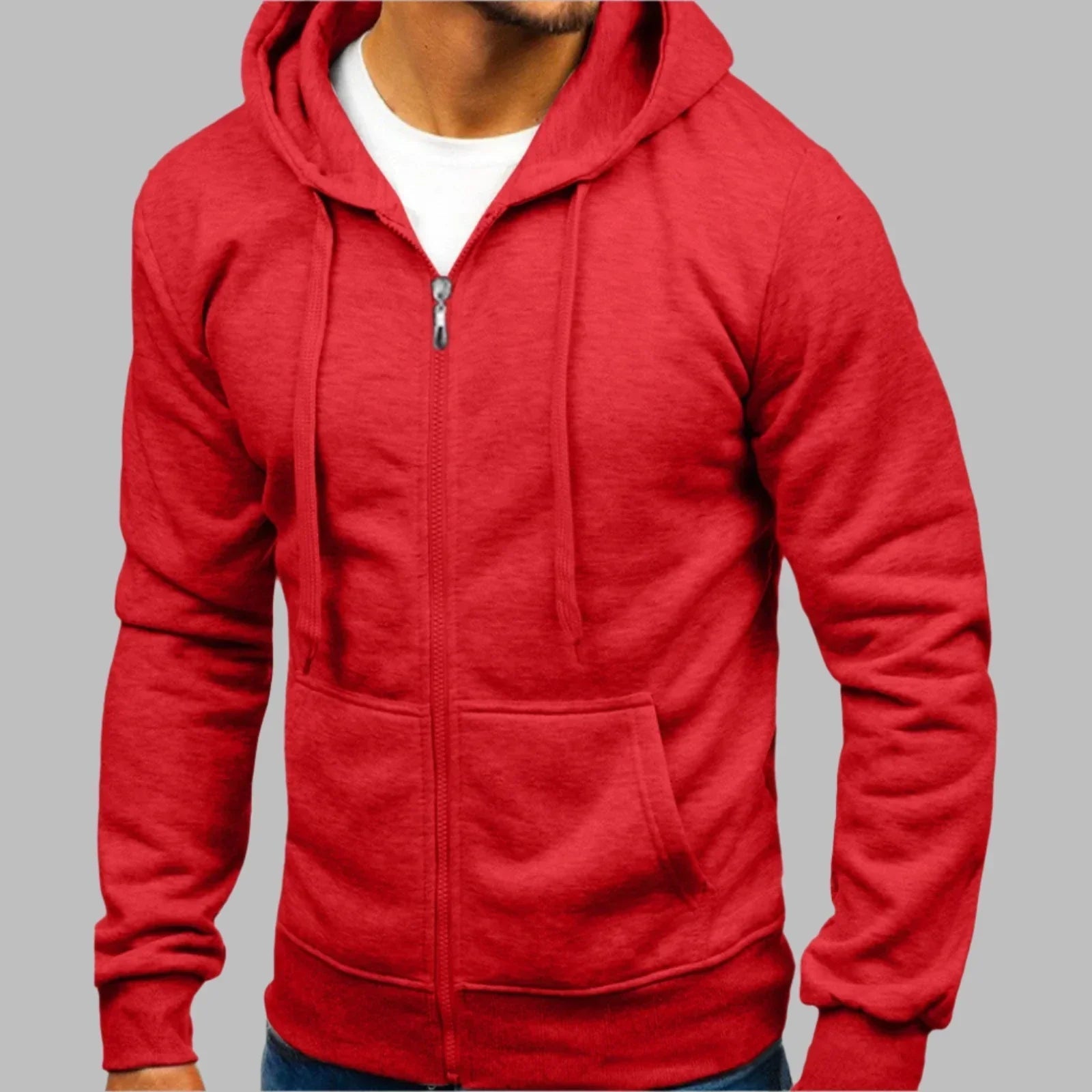 Heren Hoodie Comfortabel met Ritssluiting Casual Stijl - StudioMarella