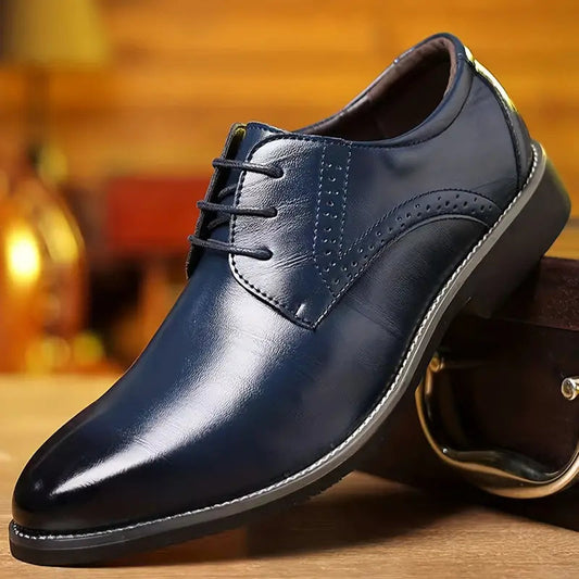Mannen Kostuumschoenen van Kalfsleer Zakelijk Elegant → Zakelijke Kalfsleer Schoenen voor Mannen - StudioMarella