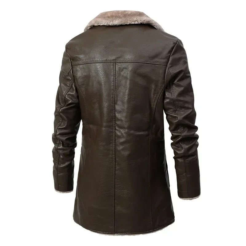 Willem Heren Winterjas | PU-Leer, Elegante Snit met Royale Isolatie 1