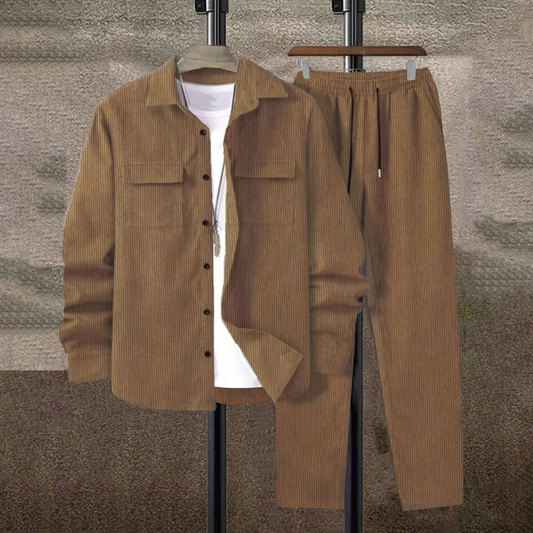 Heren Zwart Tweed Pak Met Elegant Design - StudioMarella