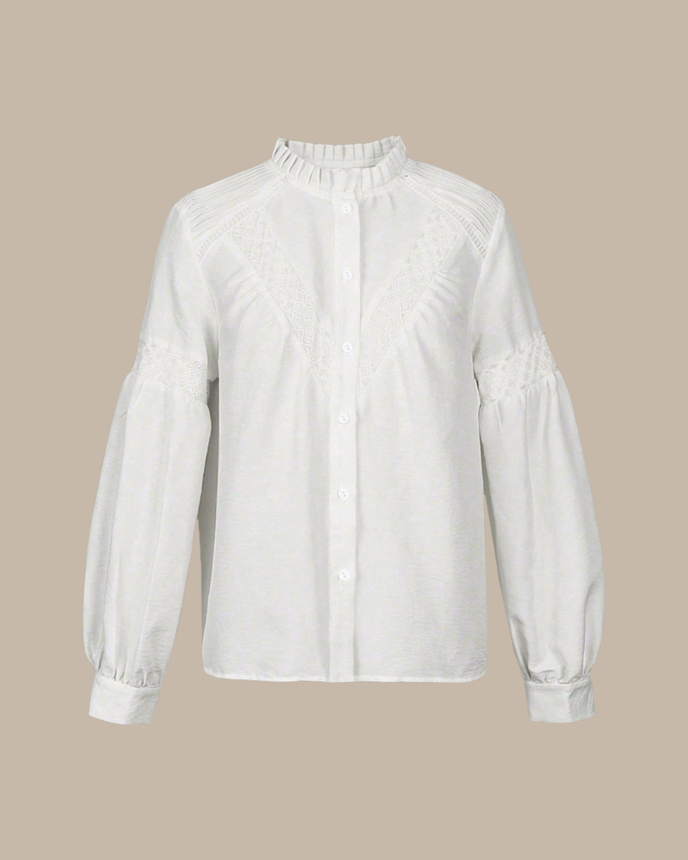 Willem | Dames Overhemd - Casual met Ruches en Gegolfde Textuur 1