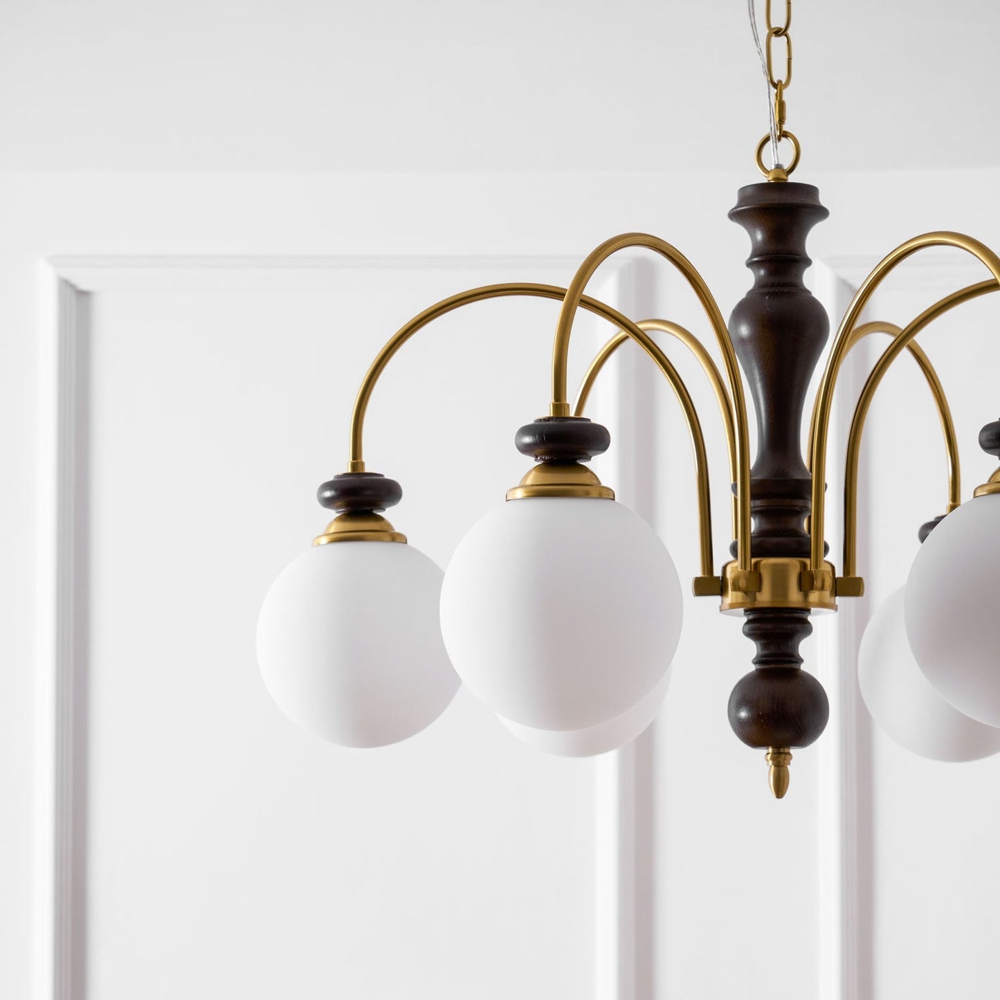 Hanglamp Industrieel 8 Armen Walnootkleur Goud Woonkamer Eetkamer Spinlamp Vintage Pendellamp Plafondlamp Verstelbaar