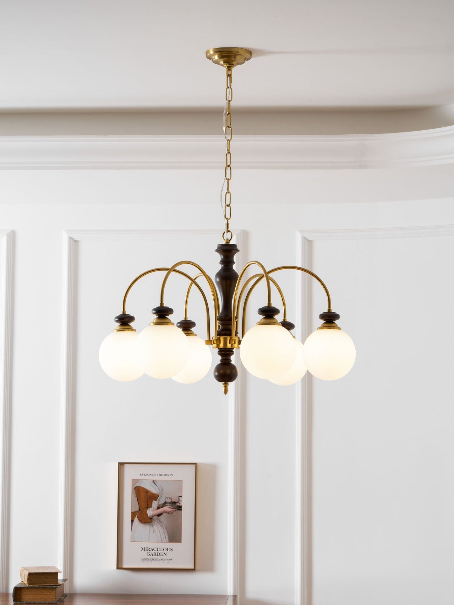Hanglamp Industrieel 8 Armen Walnootkleur Goud Woonkamer Eetkamer Spinlamp Vintage Pendellamp Plafondlamp Verstelbaar