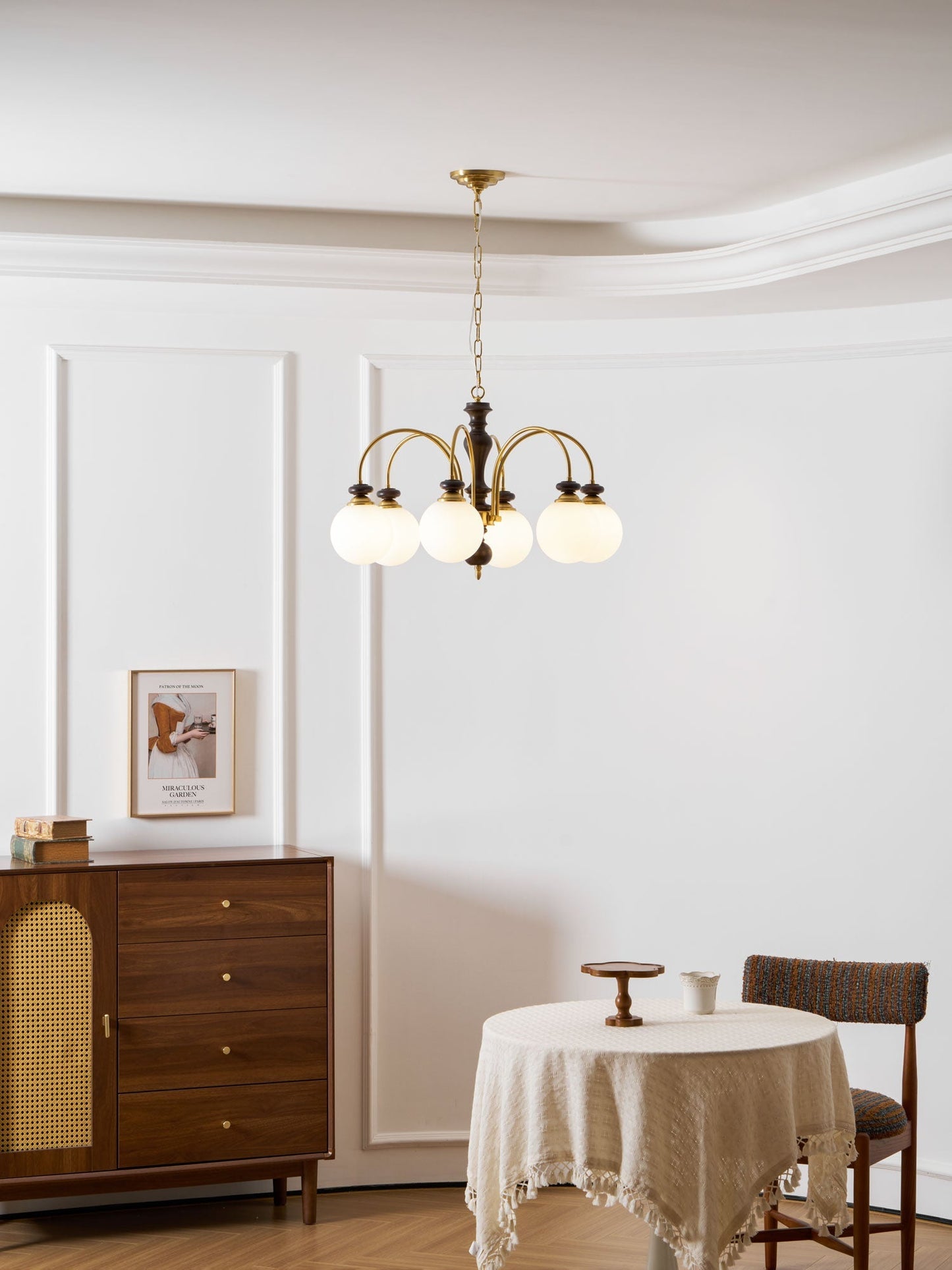 Hanglamp Industrieel 8 Armen Walnootkleur Goud Woonkamer Eetkamer Spinlamp Vintage Pendellamp Plafondlamp Verstelbaar