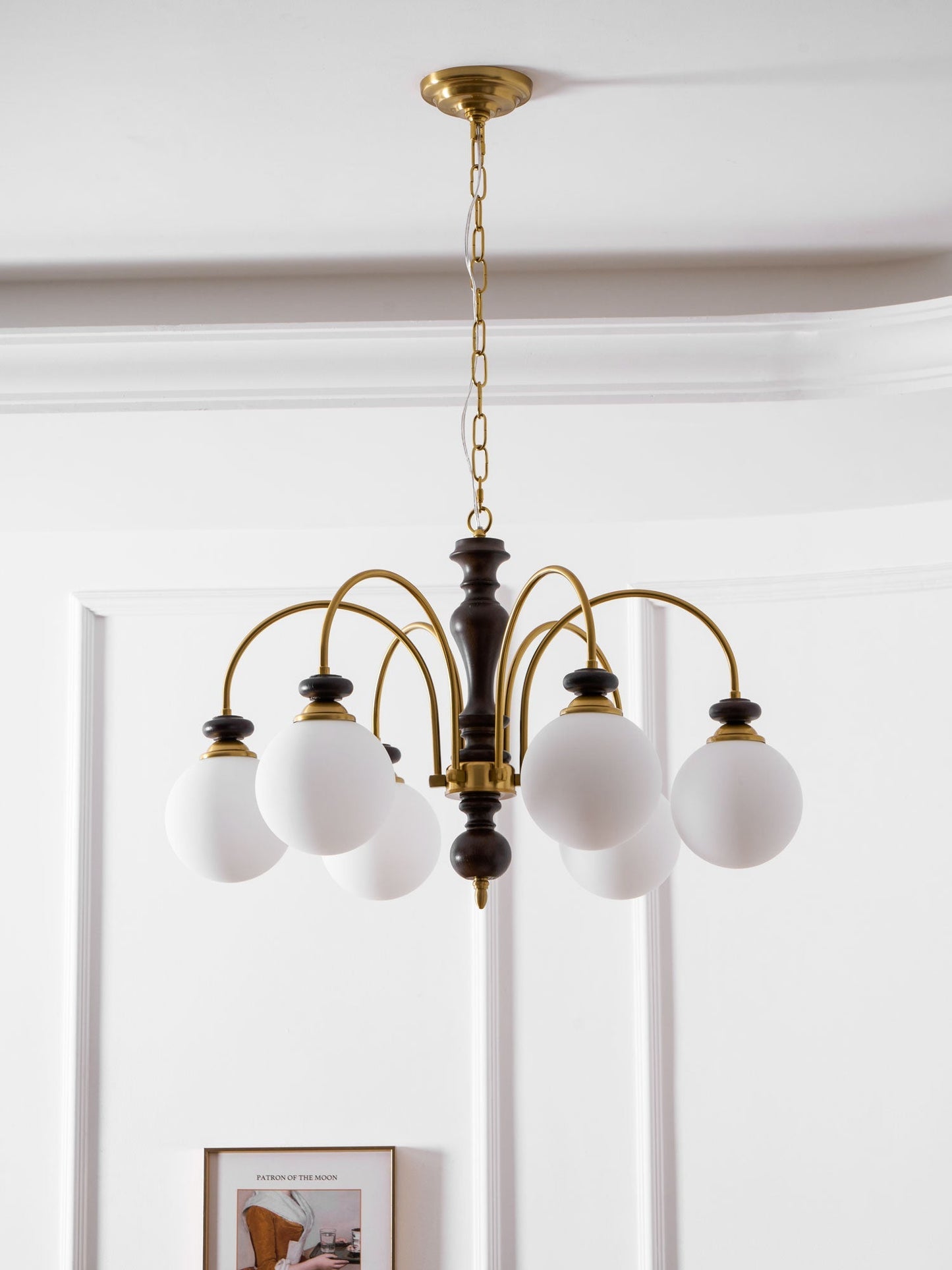 Hanglamp Industrieel 8 Armen Walnootkleur Goud Woonkamer Eetkamer Spinlamp Vintage Pendellamp Plafondlamp Verstelbaar