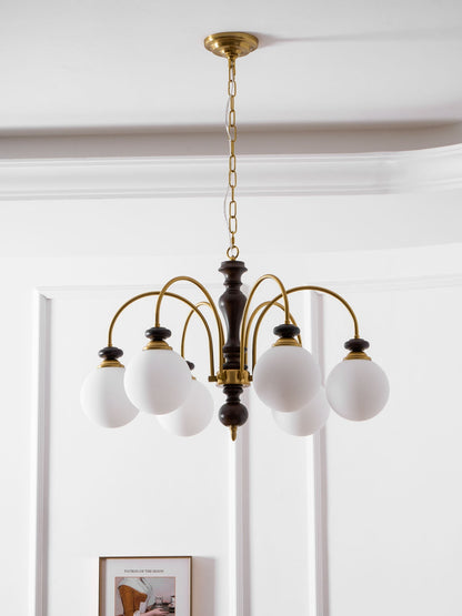 Hanglamp Industrieel 8 Armen Walnootkleur Goud Woonkamer Eetkamer Spinlamp Vintage Pendellamp Plafondlamp Verstelbaar