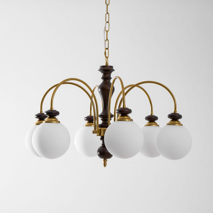 Hanglamp Industrieel 8 Armen Walnootkleur Goud Woonkamer Eetkamer Spinlamp Vintage Pendellamp Plafondlamp Verstelbaar