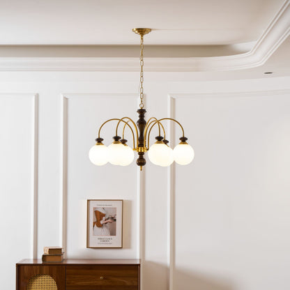 Hanglamp Industrieel 8 Armen Walnootkleur Goud Woonkamer Eetkamer Spinlamp Vintage Pendellamp Plafondlamp Verstelbaar