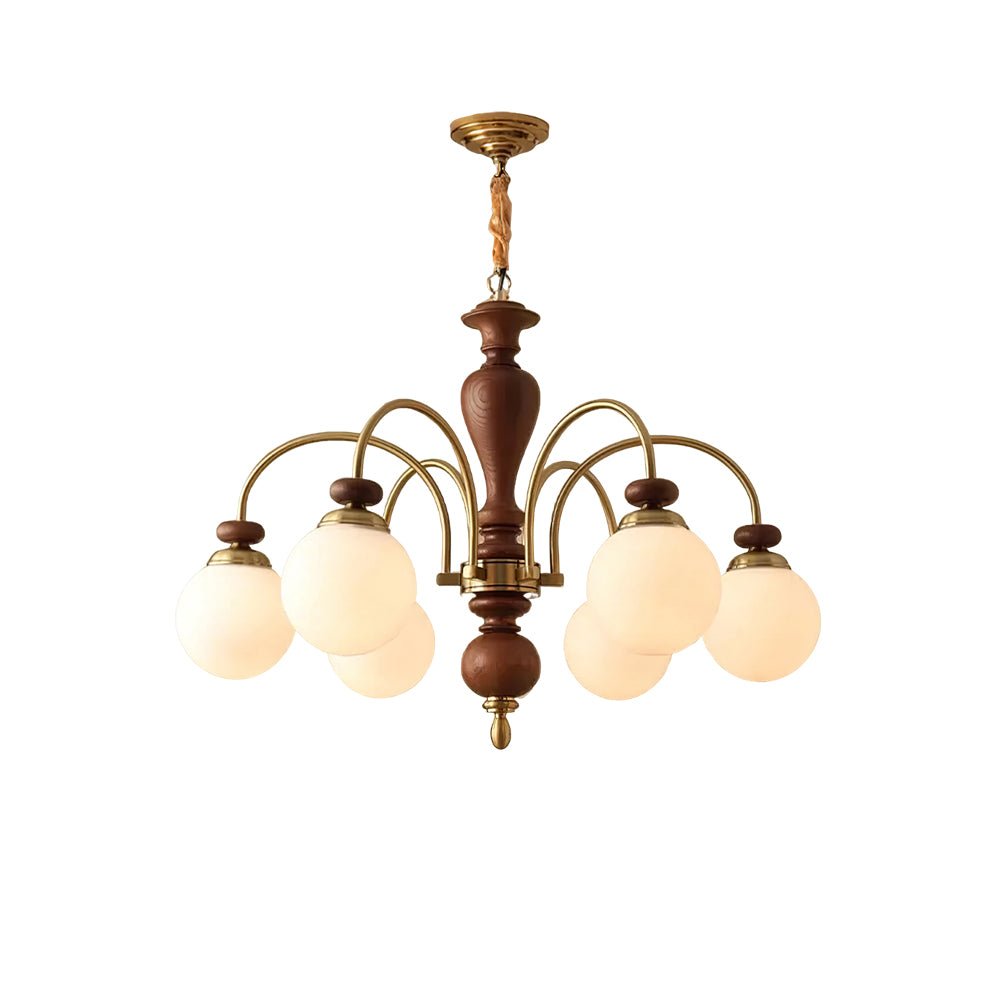 Hanglamp Industrieel 8 Armen Walnootkleur Goud Woonkamer Eetkamer Spinlamp Vintage Pendellamp Plafondlamp Verstelbaar