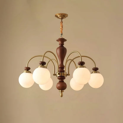 Hanglamp Industrieel 8 Armen Walnootkleur Goud Woonkamer Eetkamer Spinlamp Vintage Pendellamp Plafondlamp Verstelbaar