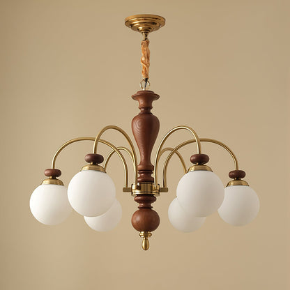 Hanglamp Industrieel 8 Armen Walnootkleur Goud Woonkamer Eetkamer Spinlamp Vintage Pendellamp Plafondlamp Verstelbaar
