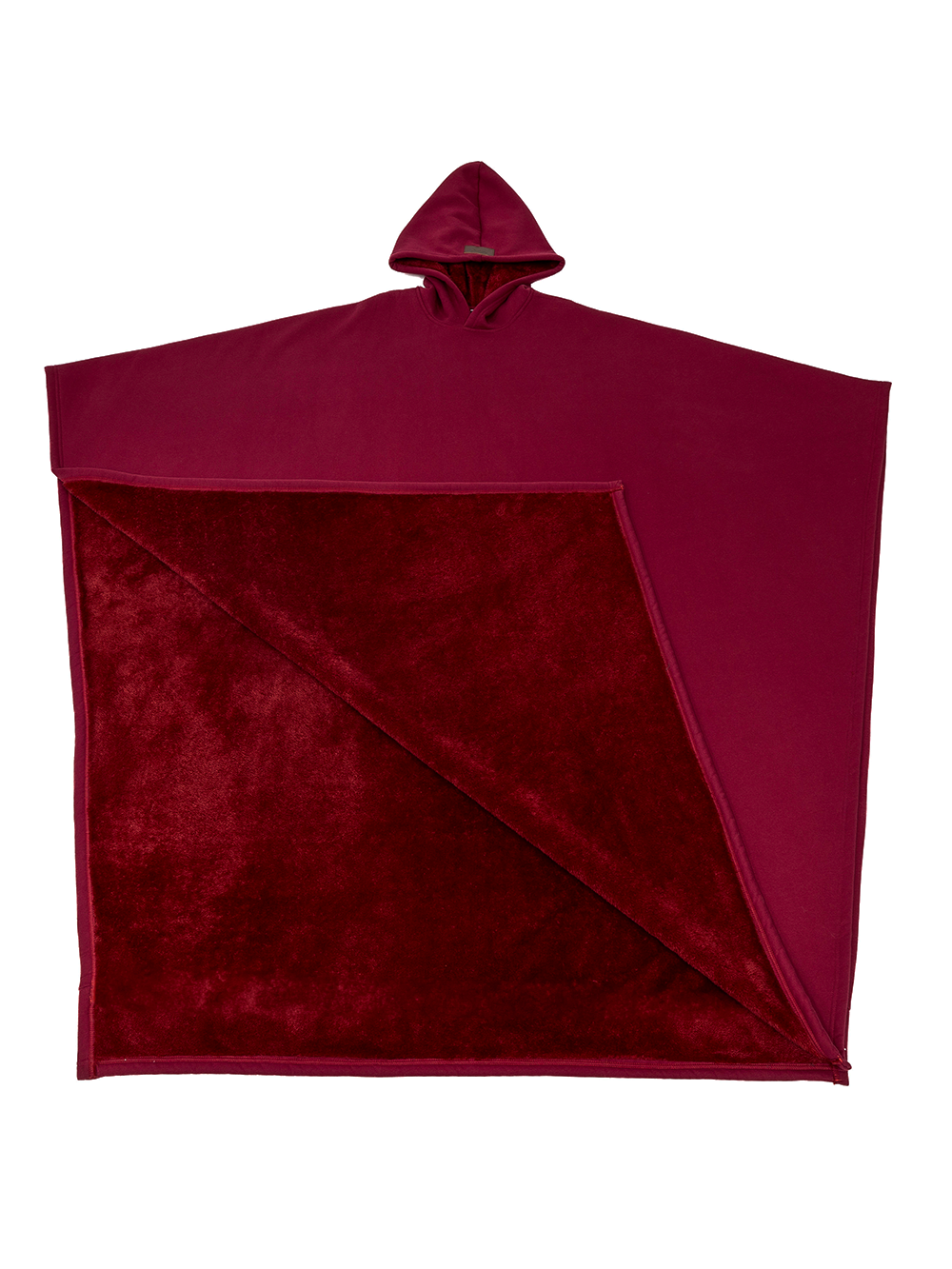 Fleece Poncho Warm en Zacht met Capuchon Luxe Kwaliteit