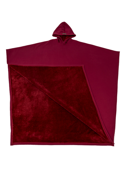 Fleece Poncho Warm en Zacht met Capuchon Luxe Kwaliteit