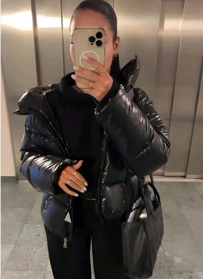 Winterjas Dames | Pufferjas | Lichtgewicht Warmte met Glanzende Look