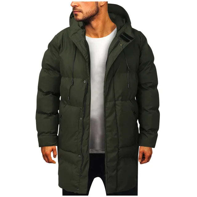 Winterjas Heren | Lange Parka Heren | Gewatteerd & Warm voor Koude Dagen