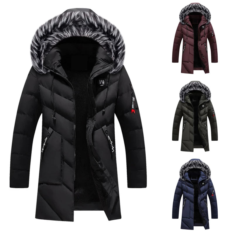 Heren Parka Warm en Waterdicht met Capuchon Bontkraag