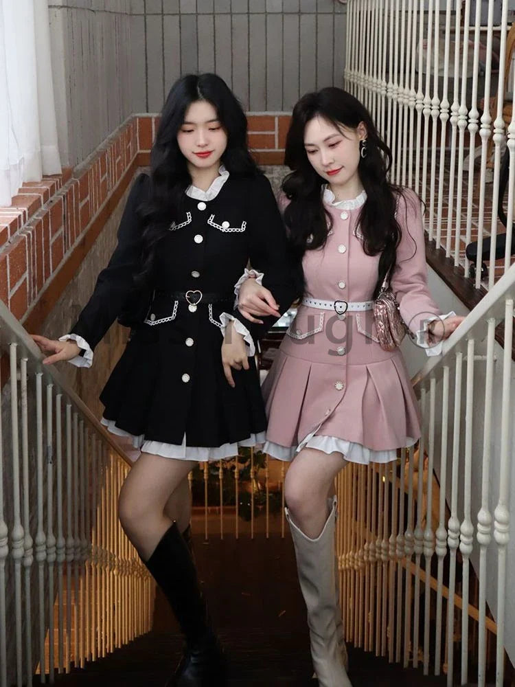 Korte Winterjurk Lolita Stijl Mini Jurk