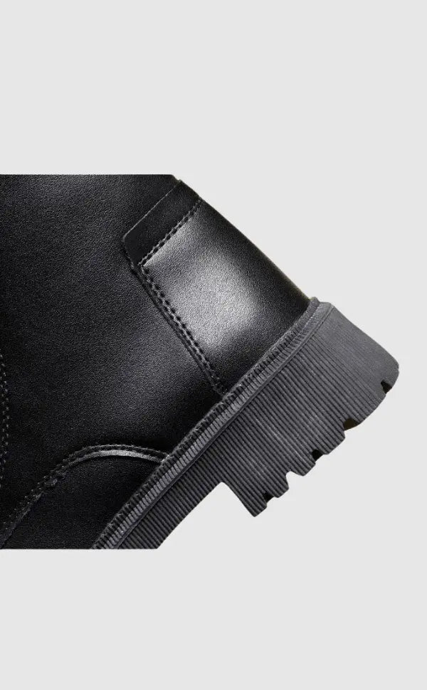 Leren Veterschoenen Zwart met Gevoerde Binnenkant