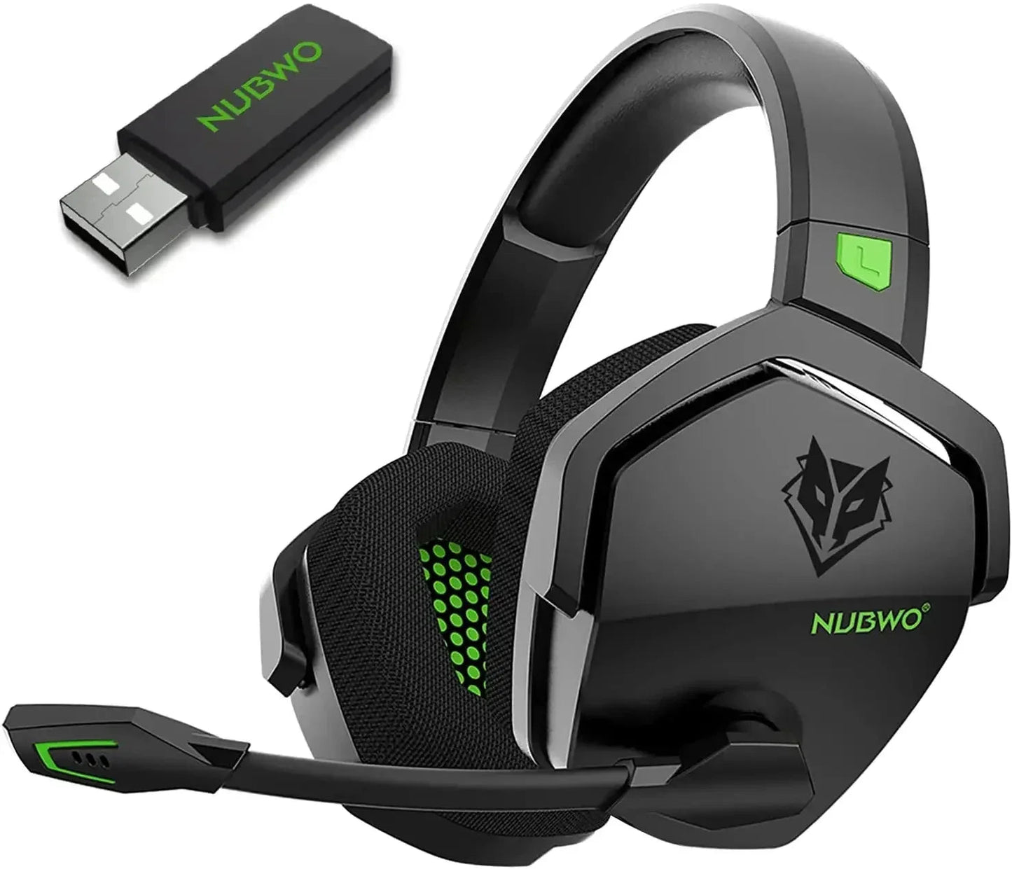 Draadloze Gaming Headset 40mm Driver Ruisonderdrukking 100 Uur Accuduur Comfortabel Over-Ear Design PC Console