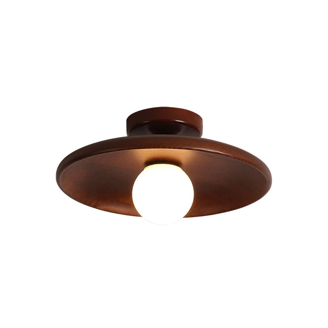 LED Plafondlamp Hout 15cm G4 Warm Licht Woonkamer Slaapkamer Gang Houten Plafondlamp Compact Rond Design