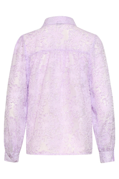 Witte Blouse Met Reliëfprint | Blouse Dames 6