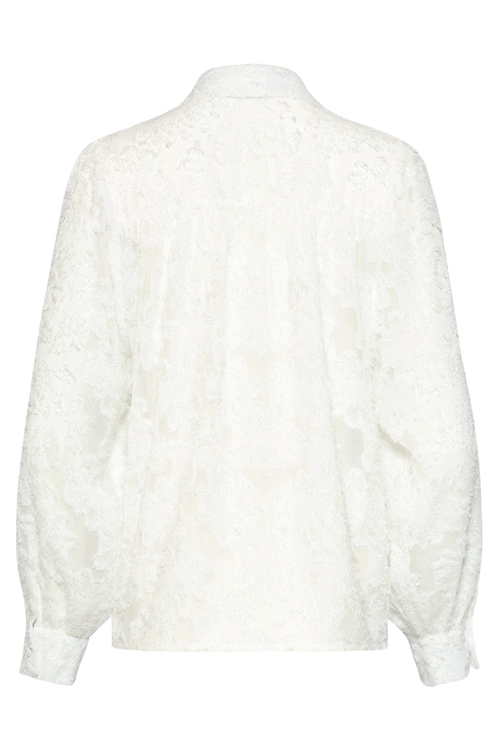 Witte Blouse Met Reliëfprint | Blouse Dames 6