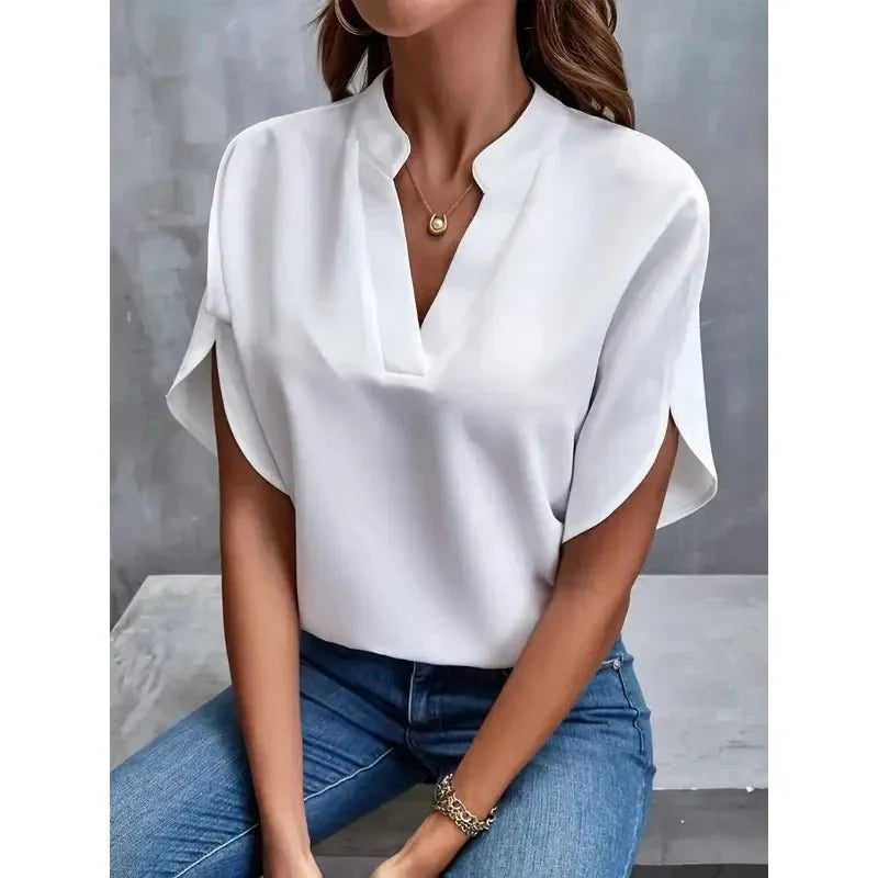 Vrouwelijke Blouse met Splitmouwen - StudioMarella