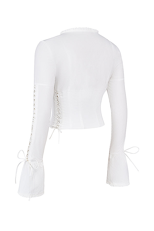 Witte Kanten Top Dames | Elegante Blouse Dames 6