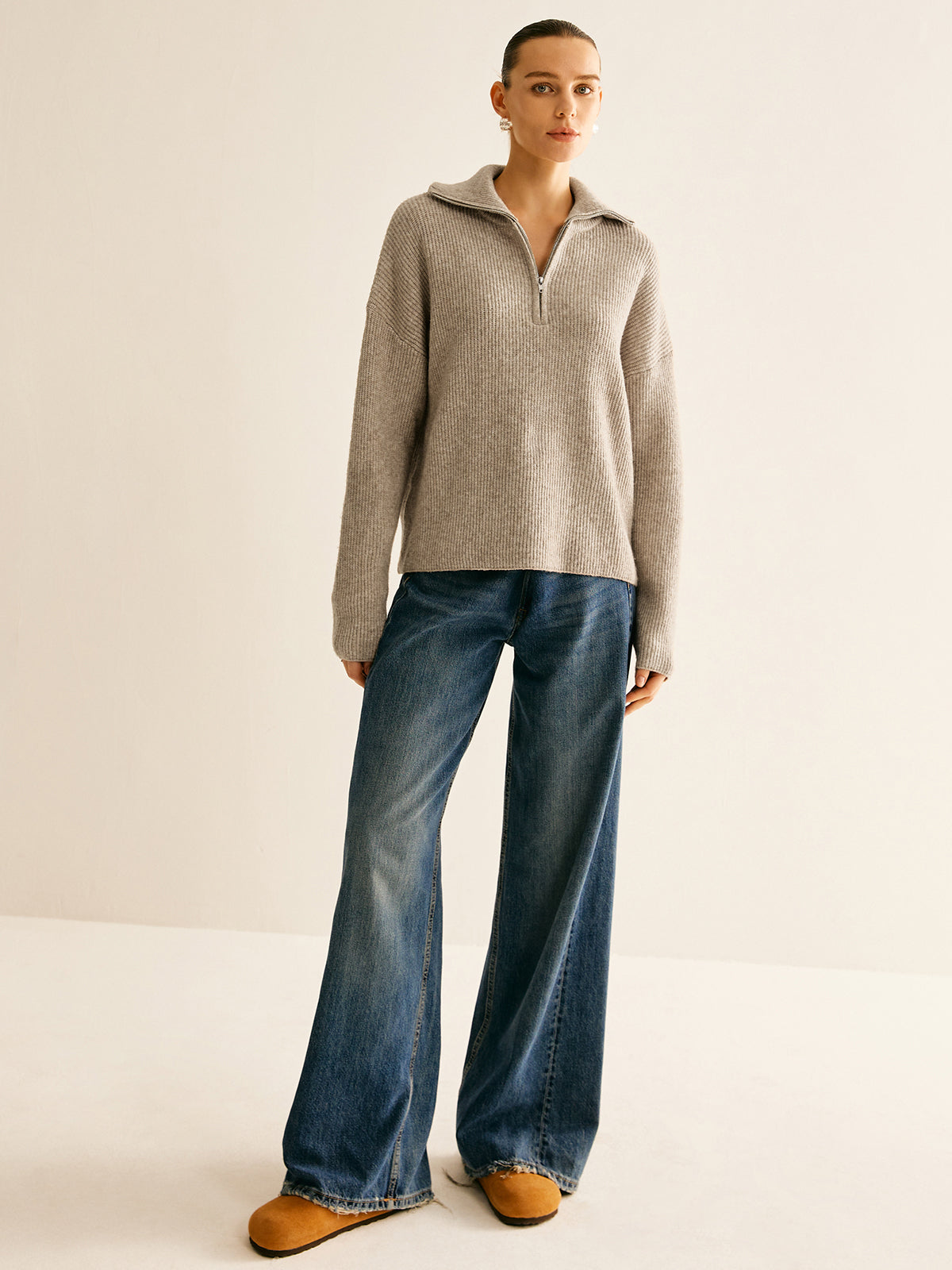 Dames Sweater Wol Mix Elastisch Casual Model