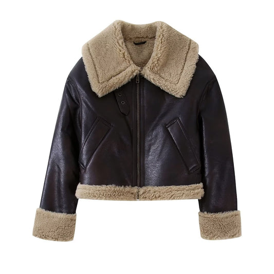 Dames Jas Warm Omkeerbaar Wol Herfst Winterjas - StudioMarella