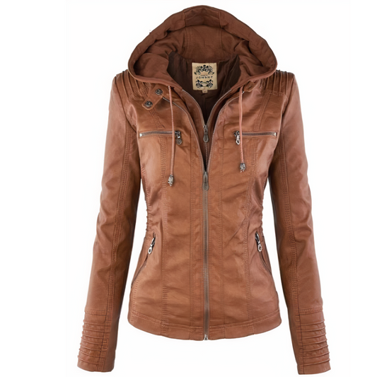 Dames Leren Jack PU-Leder Warm Isolatie Elegant - StudioMarella