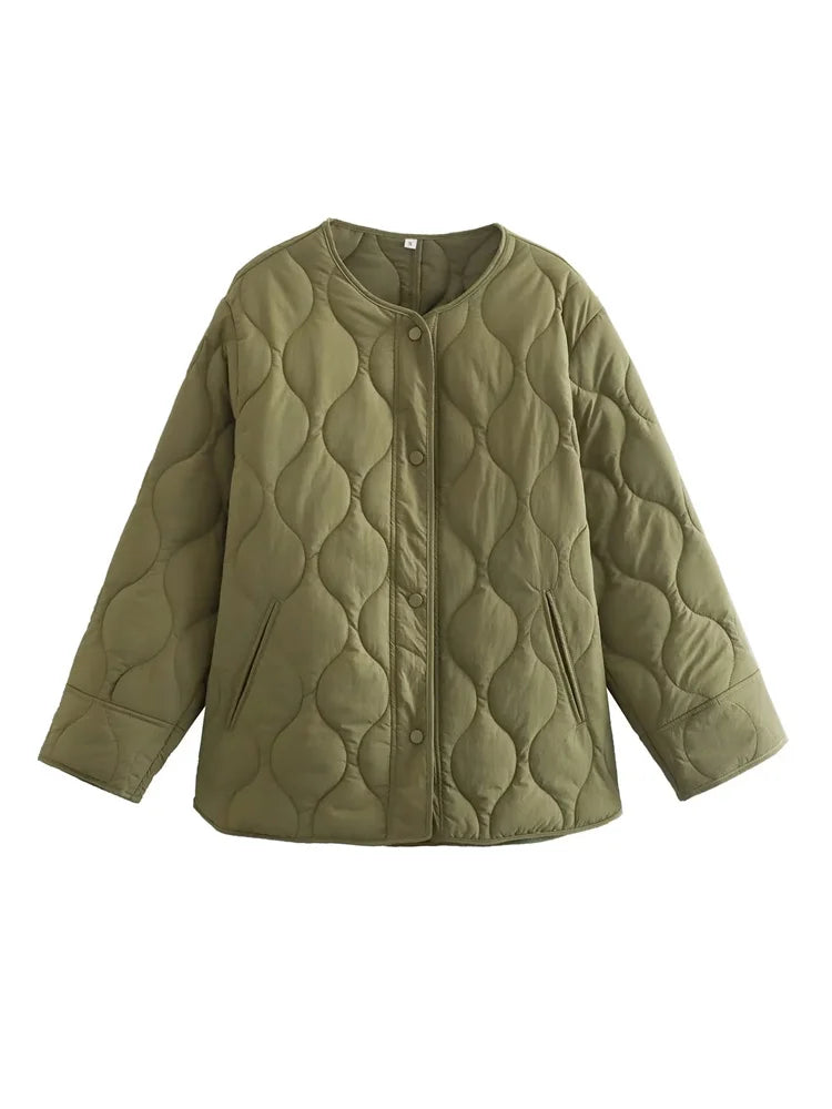 Vrouwelijk Winterjasje Casual Losse Fit